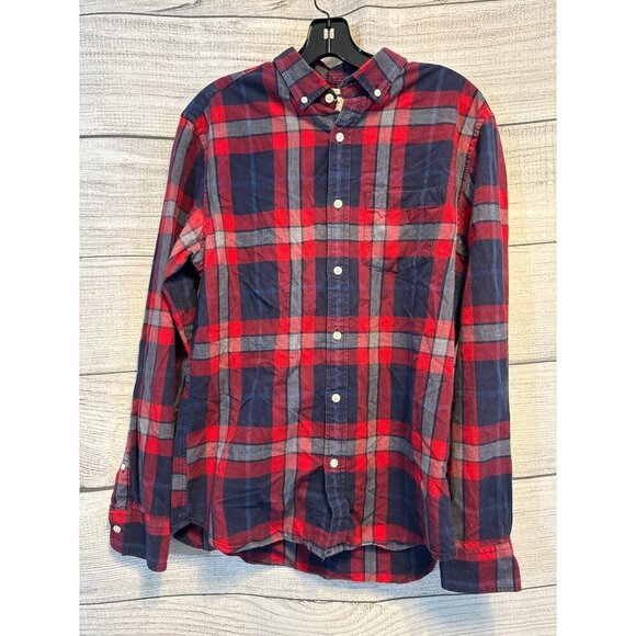 Old Navy Mens Slim Fit Plaid Button-Down Shirt M - Picture 1 of 3